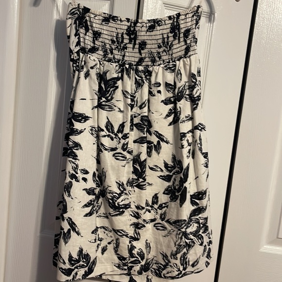 Twenty one XXI strapless black and white linen mini dress size Medium - Picture 9 of 9